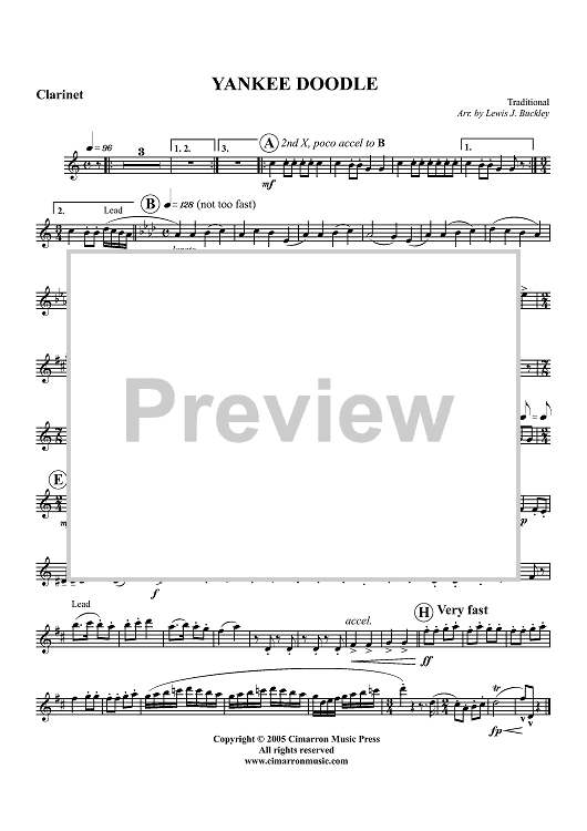 Yankee Doodle - Clarinet