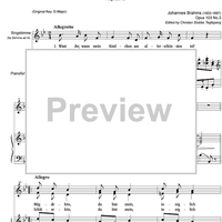 Wisst ihr, wann mein Kindchen Op.103 No. 3