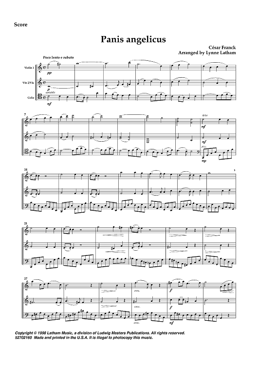 Panis angelicus - Score