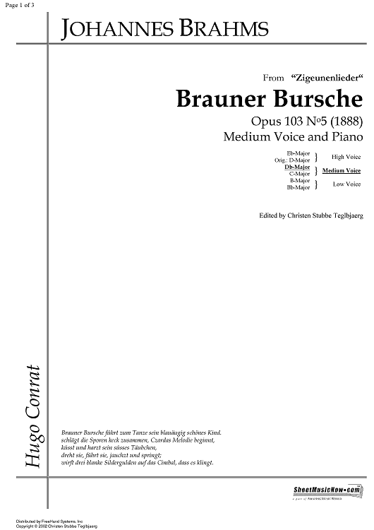 Brauner Bursche Op.103 No. 5