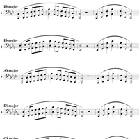 Major Scales with Arpeggio - Bass Clef Instruments