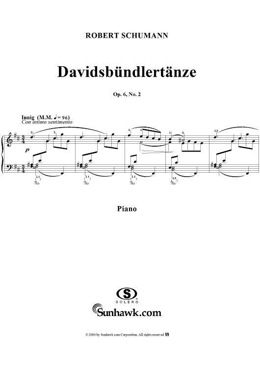 Davidsbündlertänze, Op. 6, No. 02 (2nd Edition, 1850)