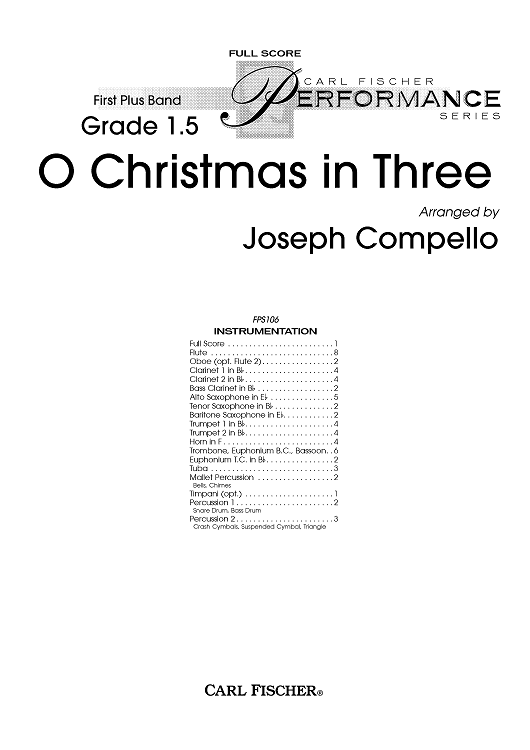 O Christmas in Three - Score