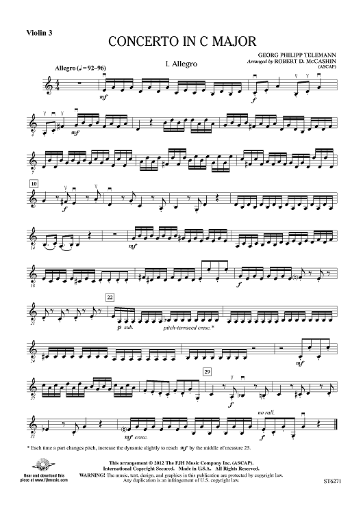Concerto in C Major - Violin 3 (Viola T.C.)