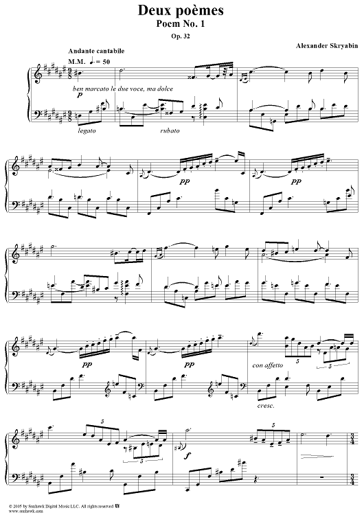 Two Poems, Op. 32