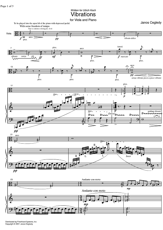Vibrations - Score