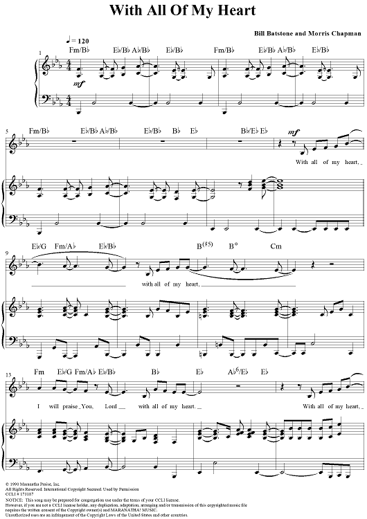 With All of My Heart