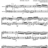 French Suite  6 E Major BWV 817 - Score
