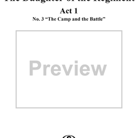 The Daughter of the Regiment, Act 1, No. 3: "The camp and the battle" - Score