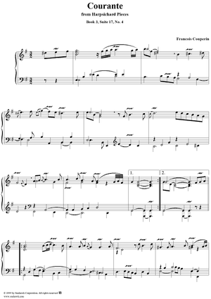 Harpsichord Pieces, Book 3, Suite 17, No. 4: Courante