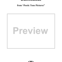 Bacchanal, No. 10 from "Poetic Tone Pictires", Op. 85