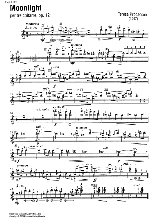 Moonlight Op.121 - Guitar 1