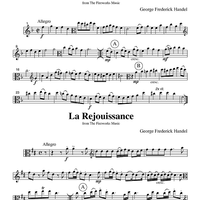 Bourree, La Rejouissance & Menuet from The Fireworks Music - Part 2 Viola