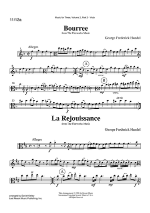 Bourree, La Rejouissance & Menuet from The Fireworks Music - Part 2 Viola