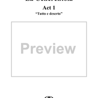 La Cenerentola, Act 1, Recitative - Vocal Score