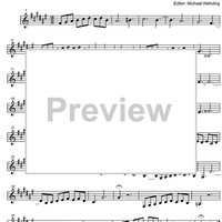 Three Part Sinfonia No. 6 BWV 792 E Major - B-flat Clarinet 2