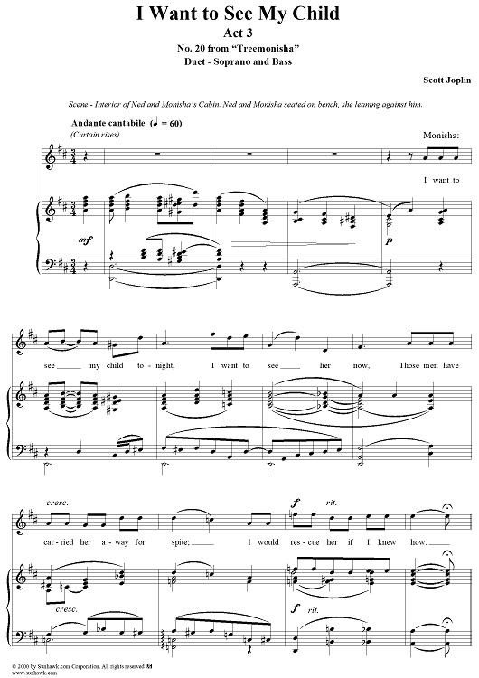 Treemonisha, No. 20: I Want to See My Child