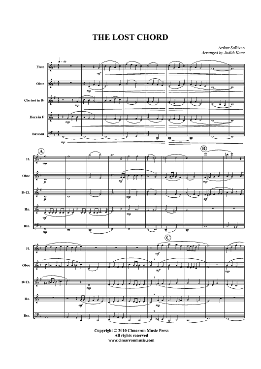 The Lost Chord - Score