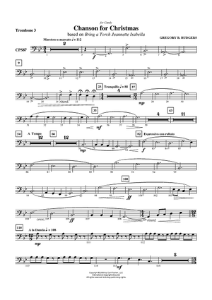 Chanson for Christmas - Trombone 3