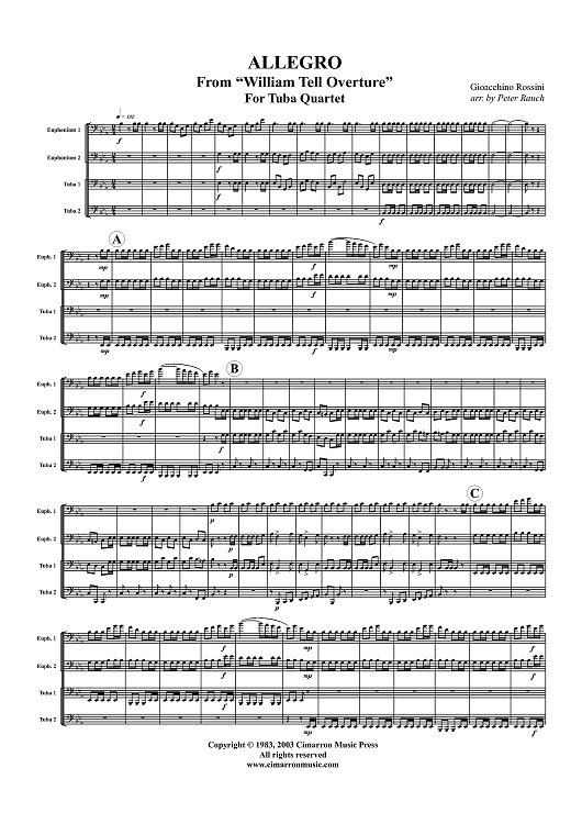 Allegro from "William Tell Overture" - Score