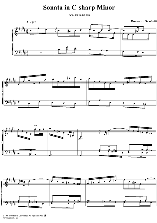 Sonata in C-sharp minor, K. 247