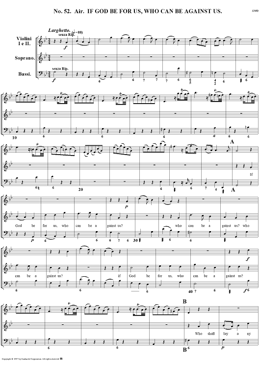 Messiah, no. 52: If God be for us, who can be against us - Full Score