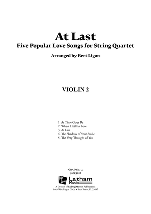 At Last - Five Popular Love Songs - Violin 2