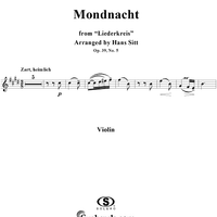 Liederkreis, Op. 39, No. 05, "Mondnacht" (Moonlight), - Violin