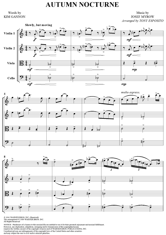 Autumn Nocturne - Score