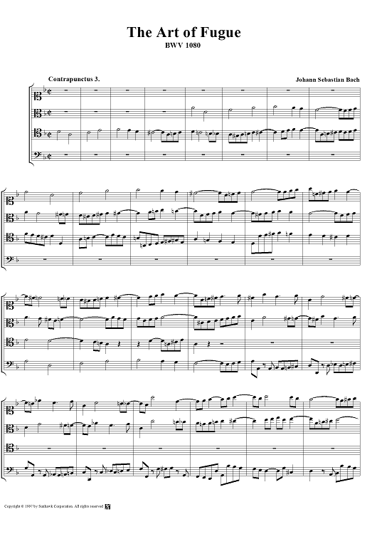 The Art of Fugue: Contrapunctus 3
