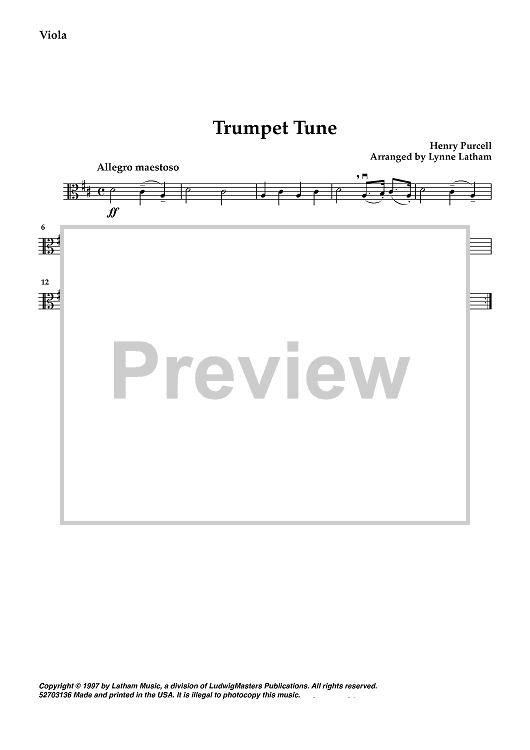 Trumpet Tune - Viola