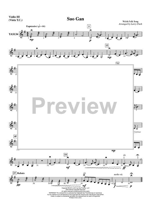 Suo Gan - Violin 3 (Viola T.C.)