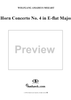 Horn Concerto No. 4 in E-flat Major, K495 - Piano Score