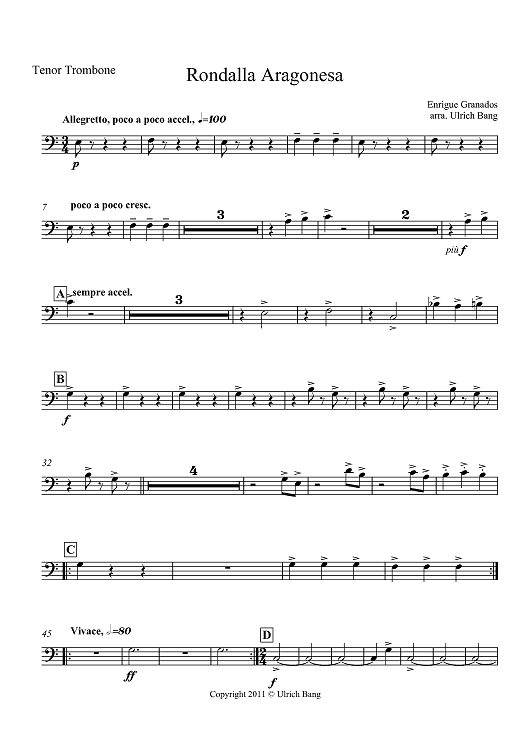 Rondalla Aragonesa - Tenor Trombone