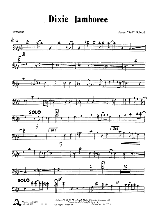 Dixie Jamboree - Trombone