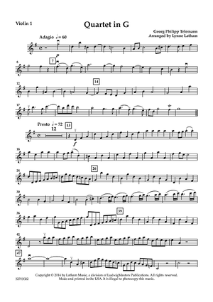 Quartet in G - Violin 1