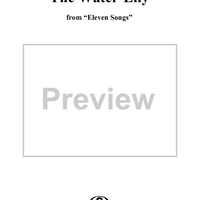 The Water-Lily - from "Eleven Songs" Op. 26