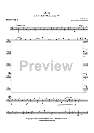 Air from "Water Music Suite # 2" - Trombone 2