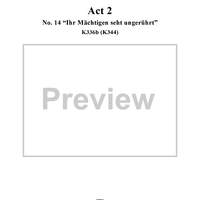 "Ihr Mächtigen seht ungerührt", No. 14 from "Zaide", Act 2, K336b (K344) - Full Score