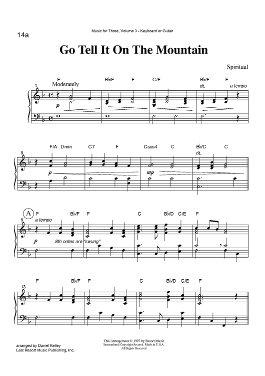 Go Tell It On The Mountain - Keyboard or Guitar