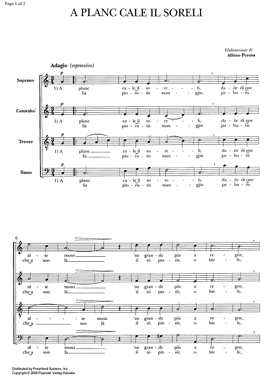 A planc cale il soreli