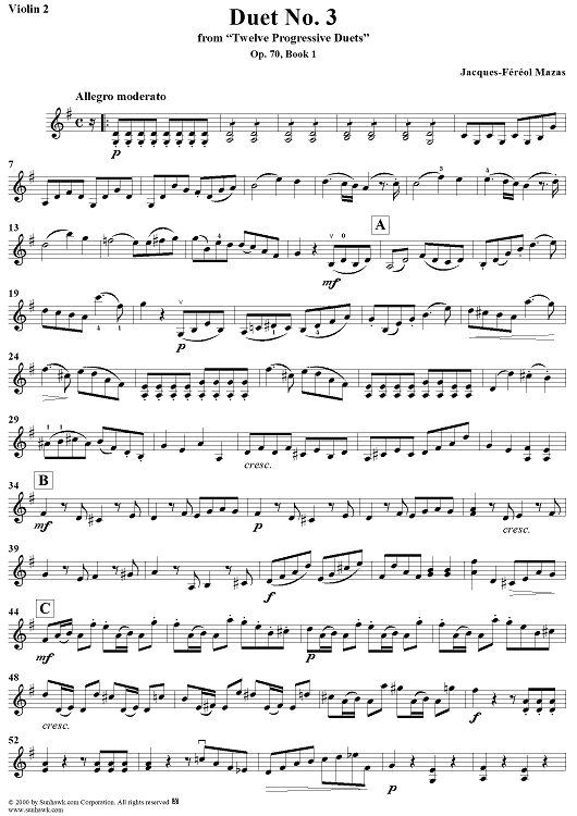 Duet No. 3 - Violin 2