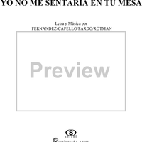 Yo No Me Sentaria En Tu Mesa