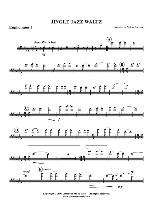 Jingle Jazz Waltz - Euphonium 1 BC/TC