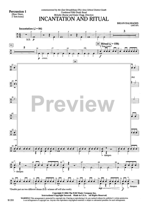 Incantation and Ritual - Percussion 1