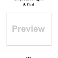 Rapsodie Nègre, V. Final - Score
