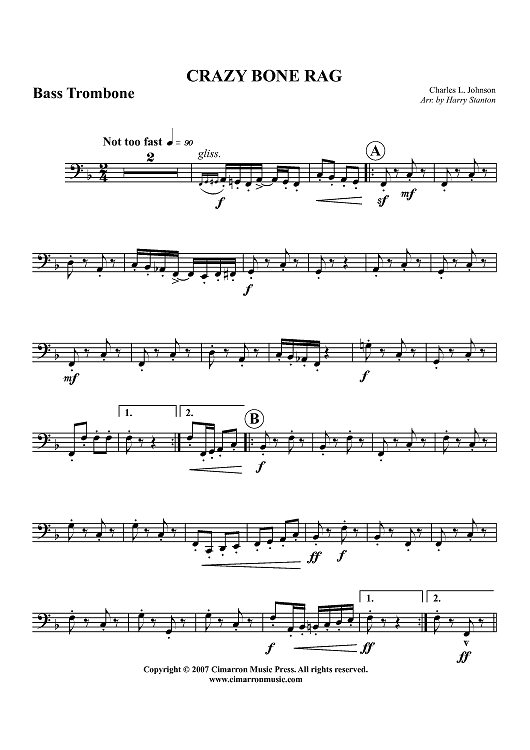 Crazy Bone Rag - Bass Trombone