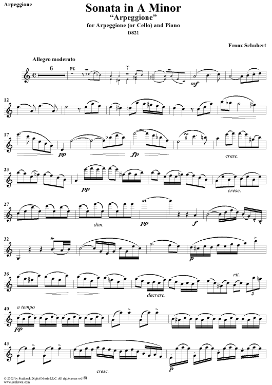 Sonata in A minor "Arpeggione" - Viola