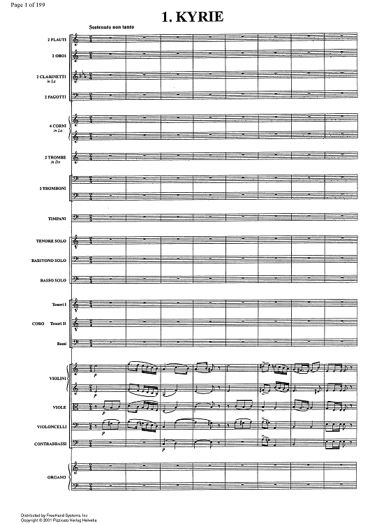 Messa Solenne - Full Score
