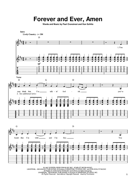 Forever And Ever, Amen